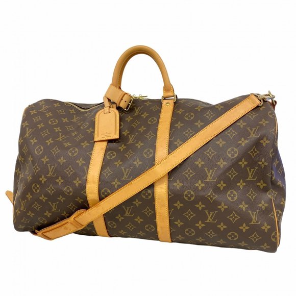 LOUIS VUITTON Brown Monogram Keepall Bandouliere 55 Boston Bag - Picture 1 of 14